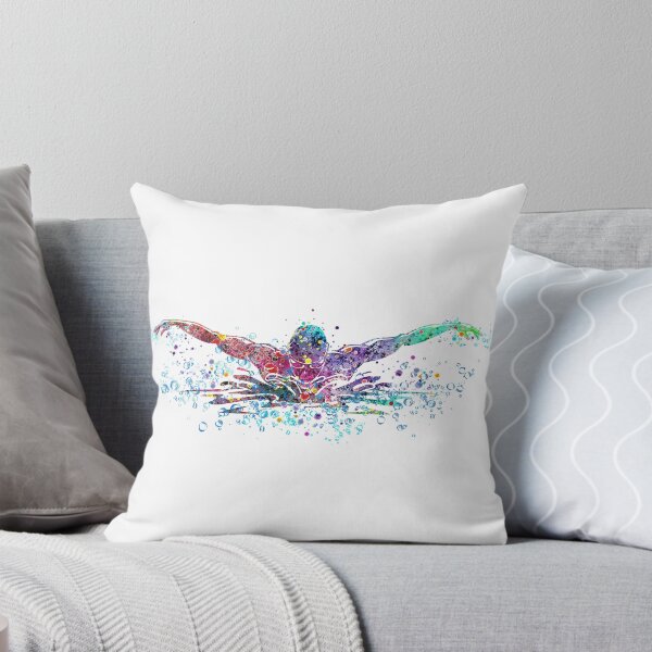Item preview, Boy Swimming Butterfly Stroke Watercolor Sport Gift designed and sold by LotusGifts.