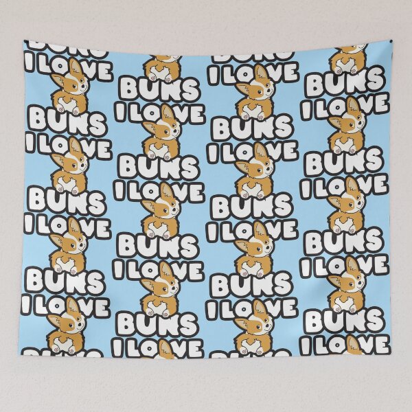 Item preview, I Love Buns - Cute Corgi Butt designed and sold by ZigerBlitz.
