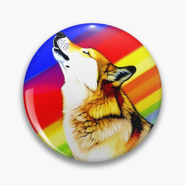 Aperçu de l'œuvre loup arc-en-ciel créée et vendue par SpawnofSutur.