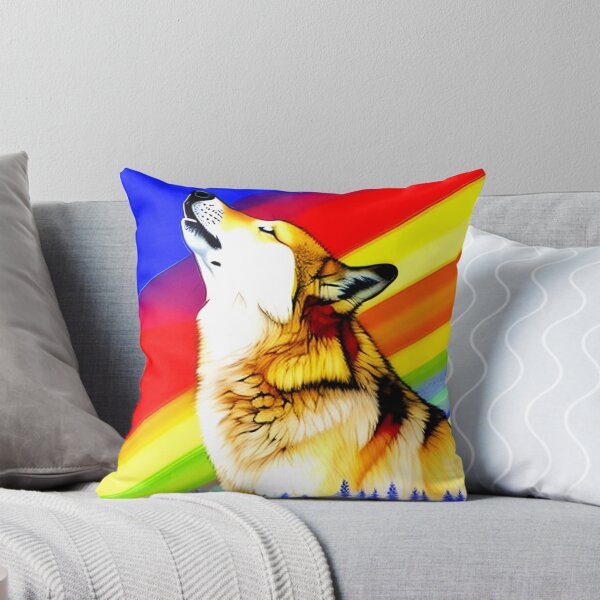 Item preview, rainbow wolf designed and sold by SpawnofSutur.