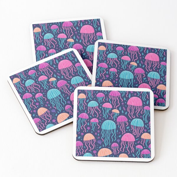 Item preview, dark background with graphics of colorful octopuses designed and sold by jkrphoto.