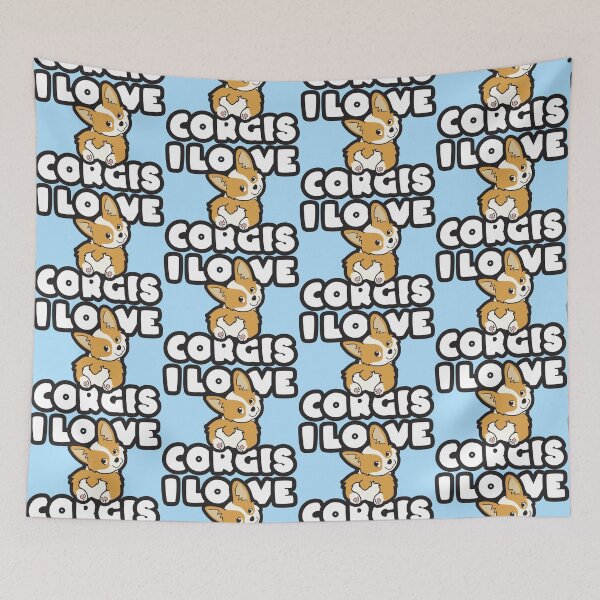 Item preview, I Love Corgis - Cute Corgi designed and sold by ZigerBlitz.