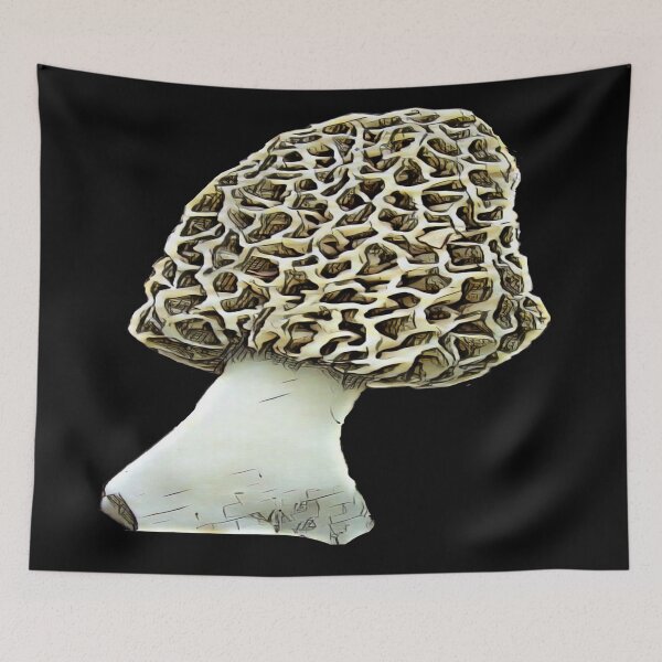 Item preview, Monster Yellow Morel Mushroom Sketch designed and sold by natnat7w.