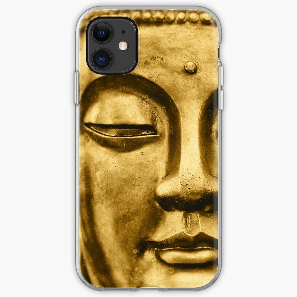 Golden Buddha Face Iphone Case Cover By Gekkoart Redbubble