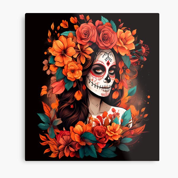 Láminas metálicas Catrina de catrina revolucionaria Láminas metálicas Catrina