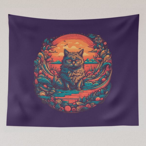 Item preview, Fluffy Mystical Cat - Kitty Looking So Psychedelic - Get This designed and sold by AlanPhotoArt.