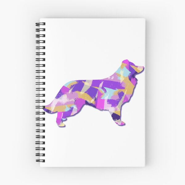 Item preview, Border Collie Dog Silhouette Purple Pink Yellow Blue Design designed and sold by AMSonArt.