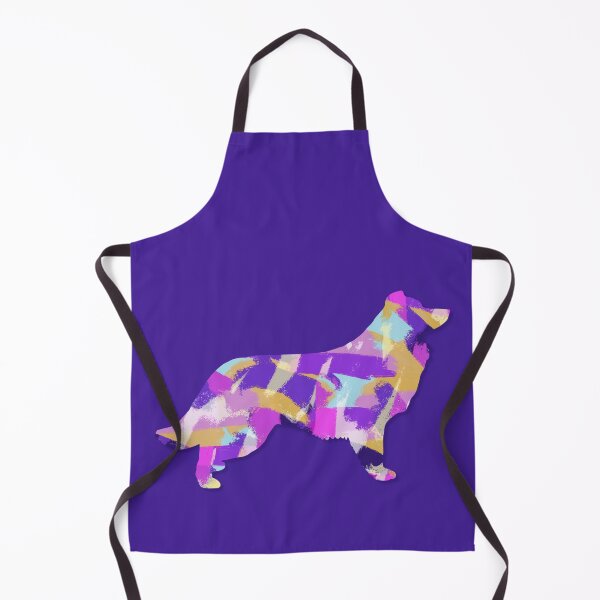 Item preview, Border Collie Dog Silhouette Purple Pink Yellow Blue Design designed and sold by AMSonArt.