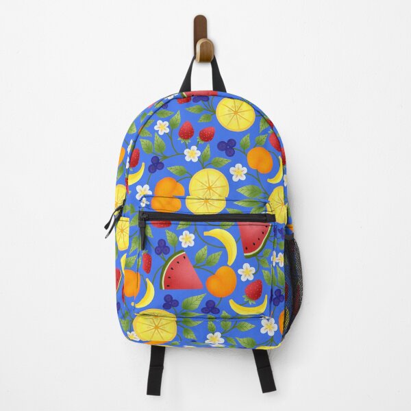 Item preview, Summer Fruit Medley on Blue Background designed and sold by CritterandBloom.