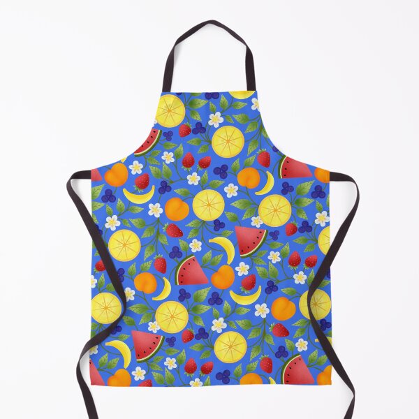 Item preview, Summer Fruit Medley on Blue Background designed and sold by CritterandBloom.