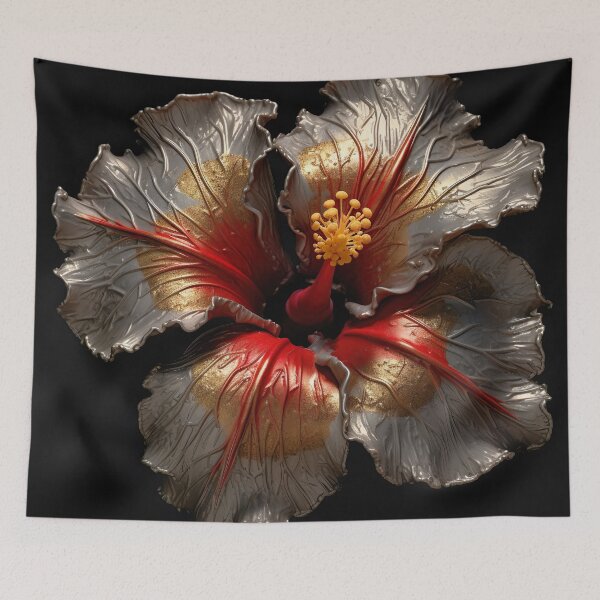 Item preview, Metallic Hibiscus: Gleaming Beauty in Bloom designed and sold by EVA4designs.