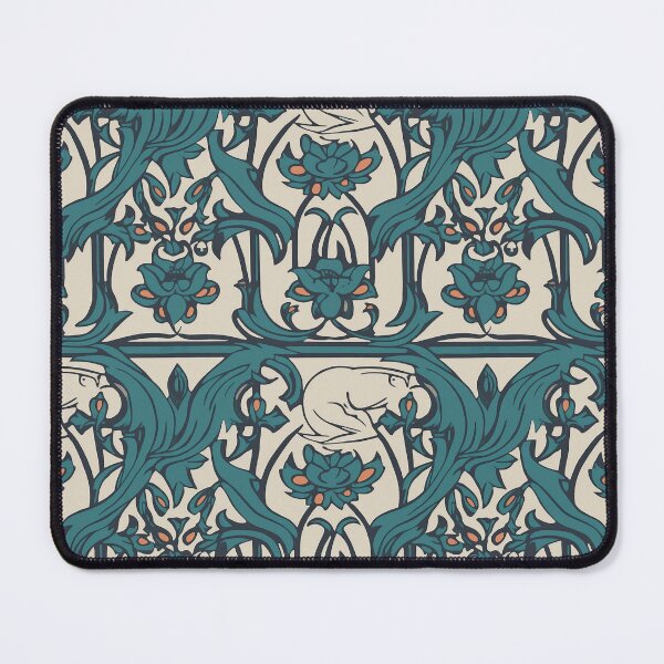 Item preview, Green Jade Art Nouveau Foliage Abstract Pattern designed and sold by Sturdust.