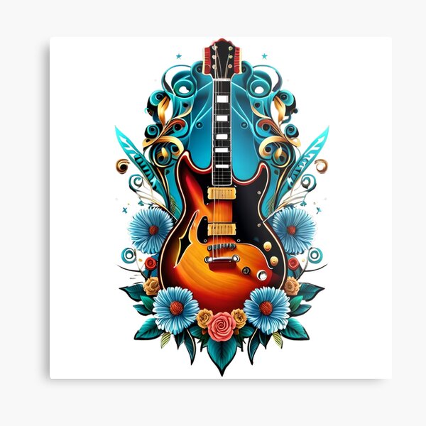Acoustic Guitar Temporary Tattoo Sticker - OhMyTat
