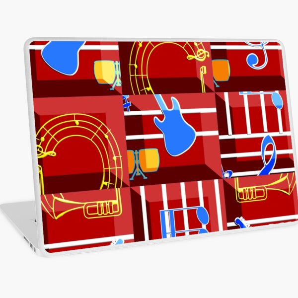 Item preview, *Wonderful Music Blue Summer Vibes - Geometric Romantic Blue Music Architecture Bauhaus Style - Ideal Gift for Guitarists and Trumpet Players* designed and sold by Ralek.