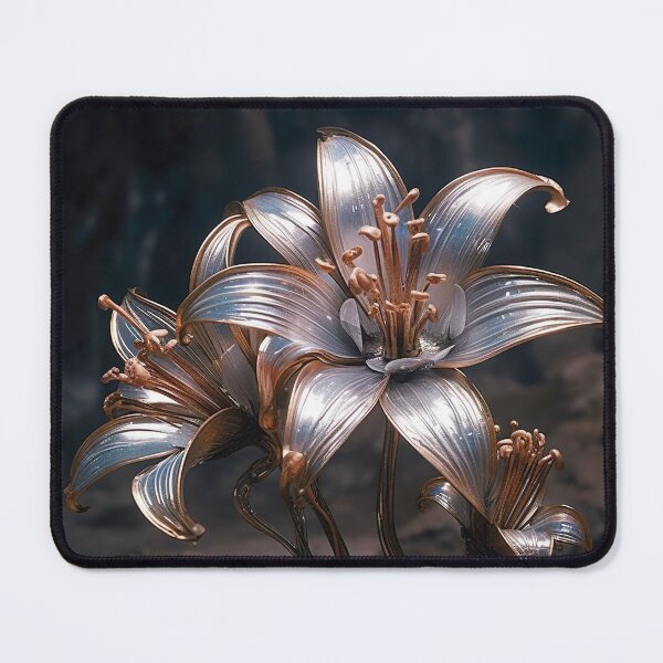 Item preview, Metallic Serenity: Graceful Metal Lilies in Blossom designed and sold by EVA4designs.