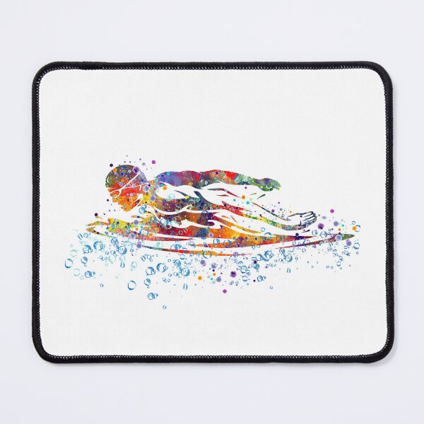 Item preview, Boy Swimmer Breaststroke Watercolor Sport Decor designed and sold by LotusGifts.