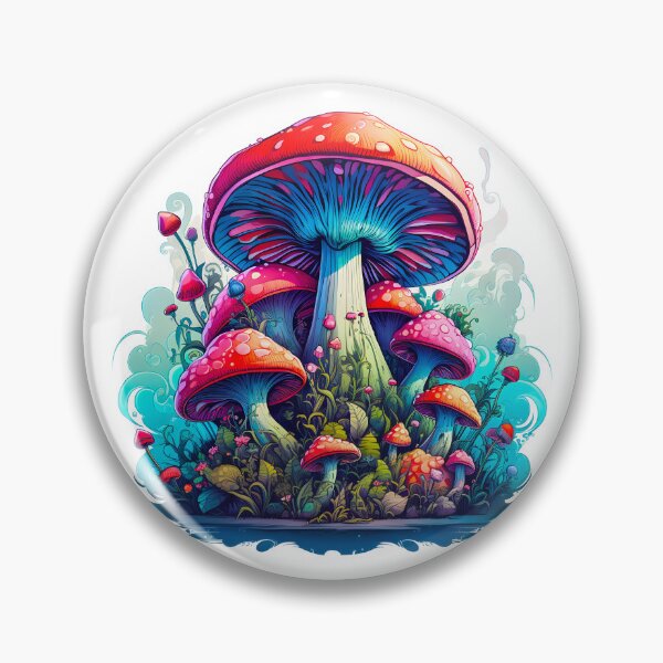 Artikelvorschau, Coole Pilze - DMT-Kunststil - Psychedelische Illustration für Pilzliebhaber entworfen und verkauft von AlanPhotoArt.