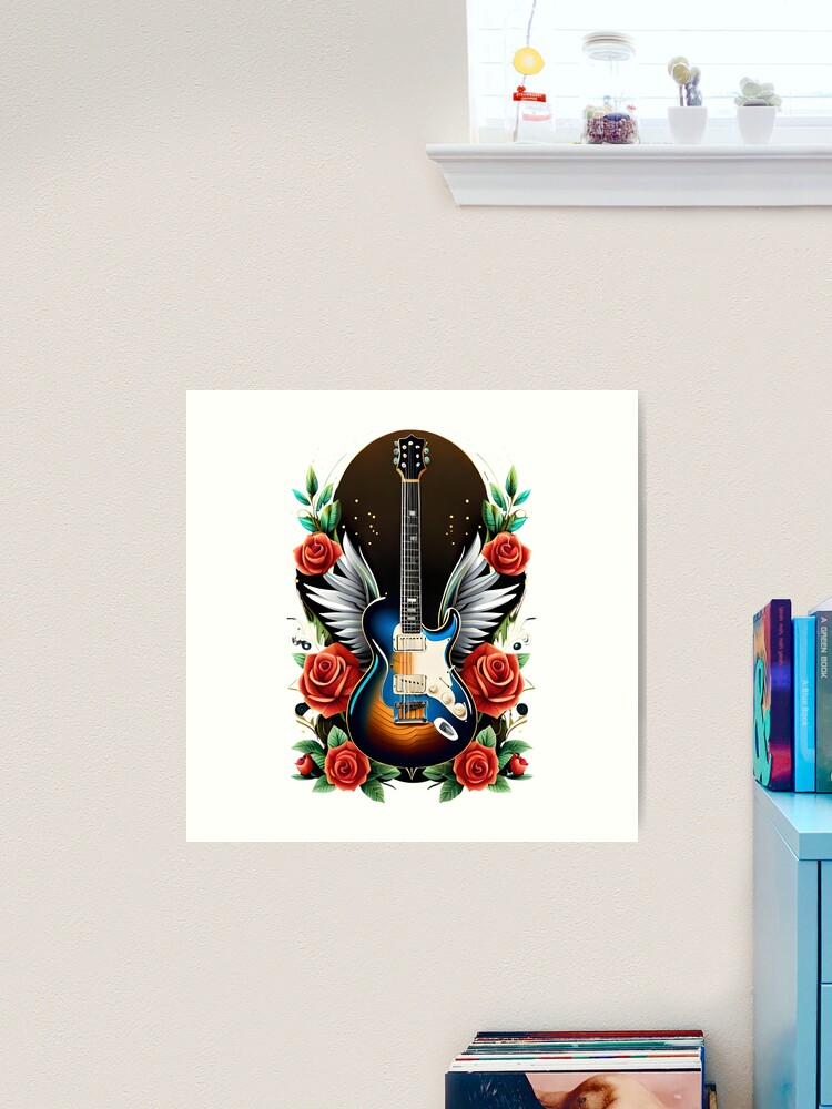 Electric Guitar Design - Vintage Guitar Collection print