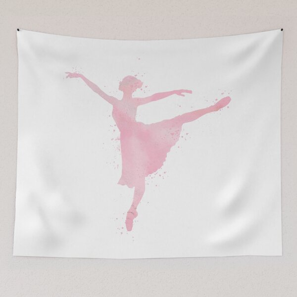 Artikelvorschau, Mädchen-Ballerina-Aquarell-Silhouette entworfen und verkauft von LotusGifts.