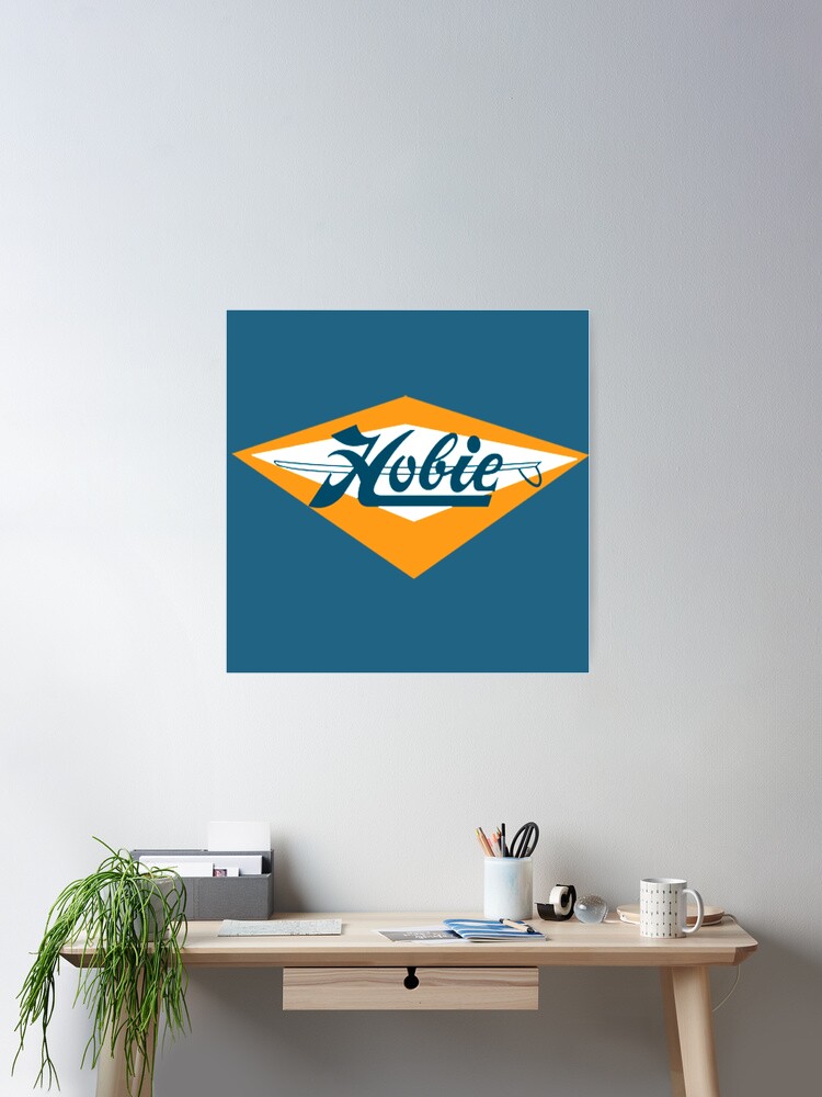 VINTAGE 60'S HOBIE SUPER SURFER SKATEBOARD STICKER, NEW VINYL