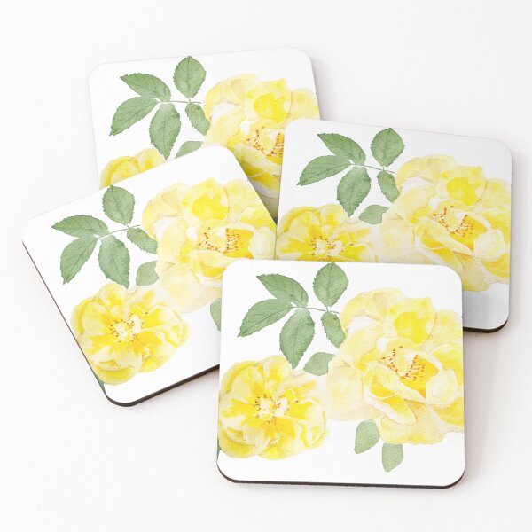 Item preview, 2 yellow roses watercolor hand painted  designed and sold by SelenePaintings .