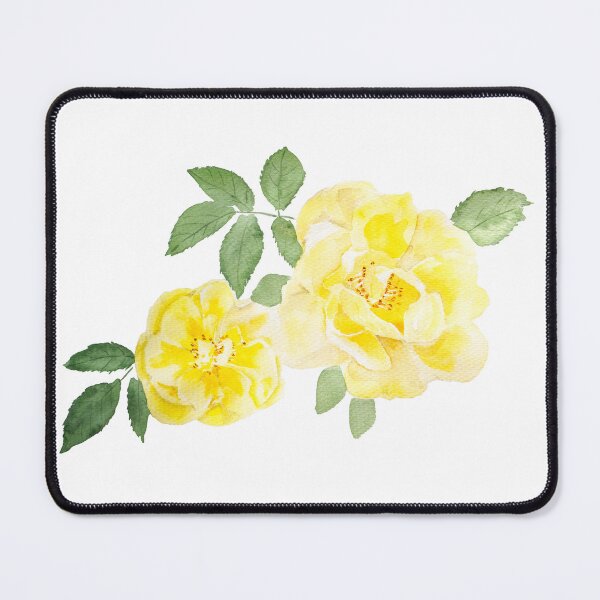 Item preview, 2 yellow roses watercolor hand painted  designed and sold by ColorandColor.