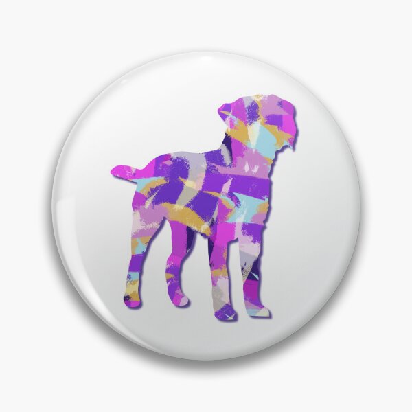 Item preview, Border Terrier Dog Silhouette Purple Pink Yellow Blue Design designed and sold by AMSonArt.