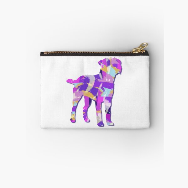 Item preview, Border Terrier Dog Silhouette Purple Pink Yellow Blue Design designed and sold by AMSonArt.