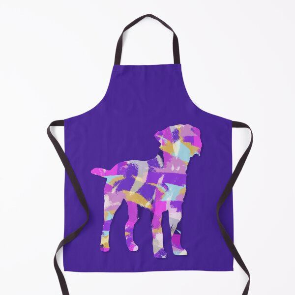 Item preview, Border Terrier Dog Silhouette Purple Pink Yellow Blue Design designed and sold by AMSonArt.