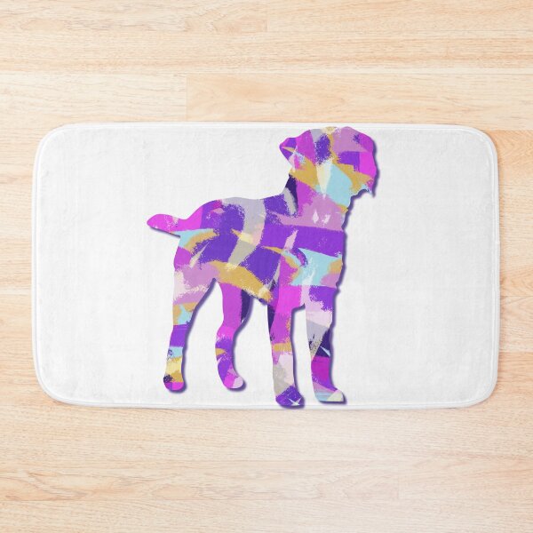 Item preview, Border Terrier Dog Silhouette Purple Pink Yellow Blue Design designed and sold by AMSonArt.