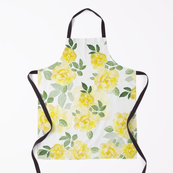 Item preview, yellow rose pattern watercolour designed and sold by ColorandColor.