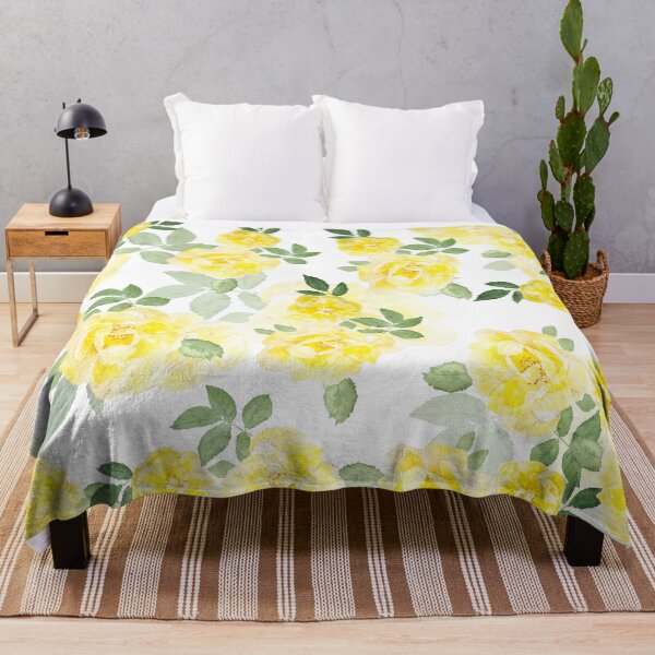 Item preview, yellow rose pattern watercolour  designed and sold by ColorandColor.