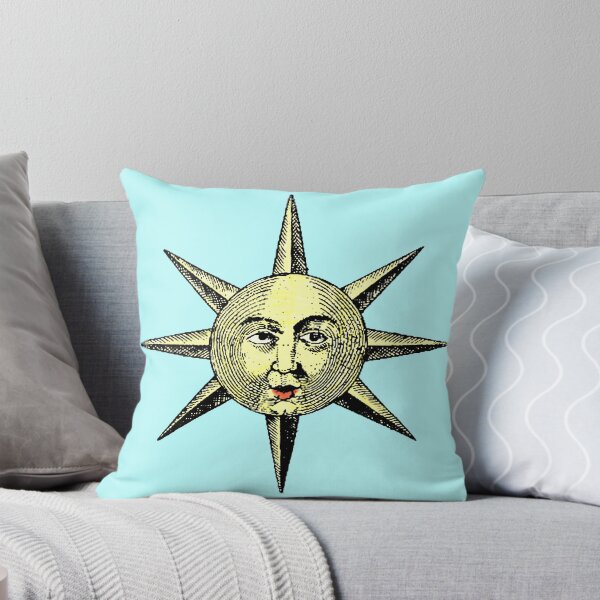 Item preview, Renaissance Woodcut Sun Face Handcolored designed and sold by Pixelchicken.