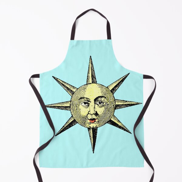 Item preview, Renaissance Woodcut Sun Face Handcolored designed and sold by Pixelchicken.