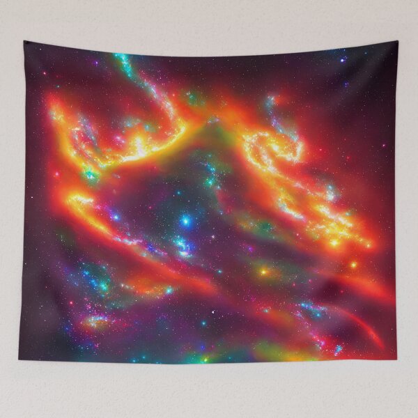 Item preview, Amazing glowing orange galaxies in the outer space  designed and sold by MindEscape ..