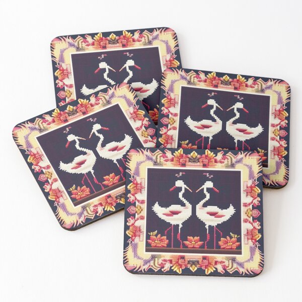 Item preview, Needlepoint cranes designed and sold by Roxburylane.