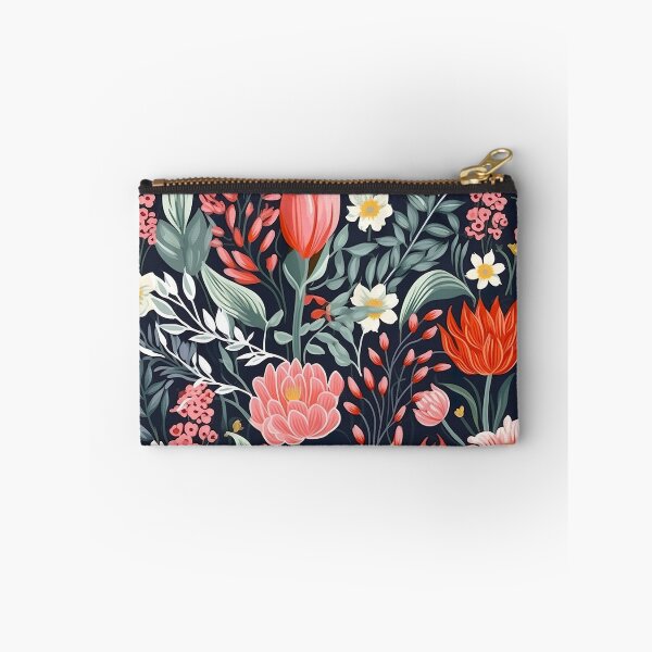 Aperçu de l'œuvre Coussin floral noir opulent créée et vendue par Rob McBryde.