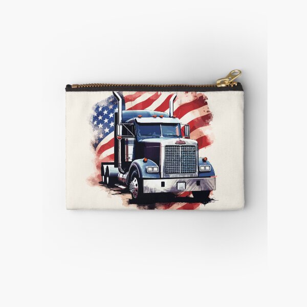 Item preview, Truck and American Flag designed and sold by RetroNeon.