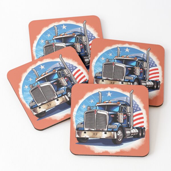 Item preview, Truck and American Flag designed and sold by RetroNeon.