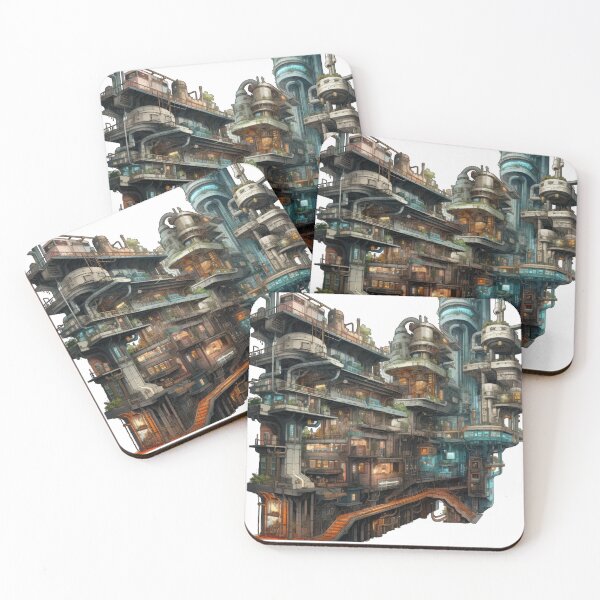 Item preview,  Sci-fi city: cross-sectional diagram of a cyberpunk metropolis designed and sold by Belltwon.