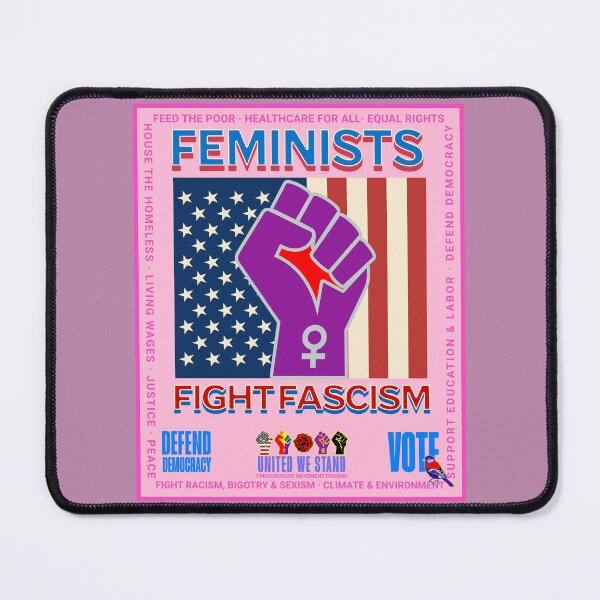 Item preview, PMD00957 Progressive Movement Designs patriotic American Feminists Fight Fascism design shows you support democracy and progressive goals for Progressives Democrats Independents Liberals designed and sold by ProgressiveLeft.
