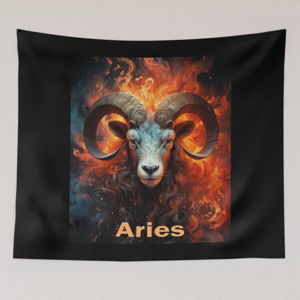 Item preview, Aries Fire - Ram Bursting from Flames designed and sold by JLCableStudio.