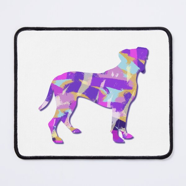 Item preview, Boxer Dog Silhouette Purple Pink Yellow Blue Design designed and sold by AMSonArt.