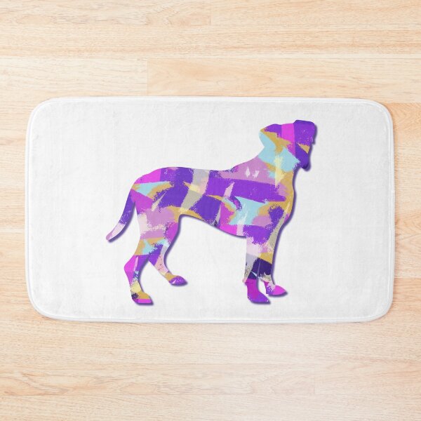 Item preview, Boxer Dog Silhouette Purple Pink Yellow Blue Design designed and sold by AMSonArt.