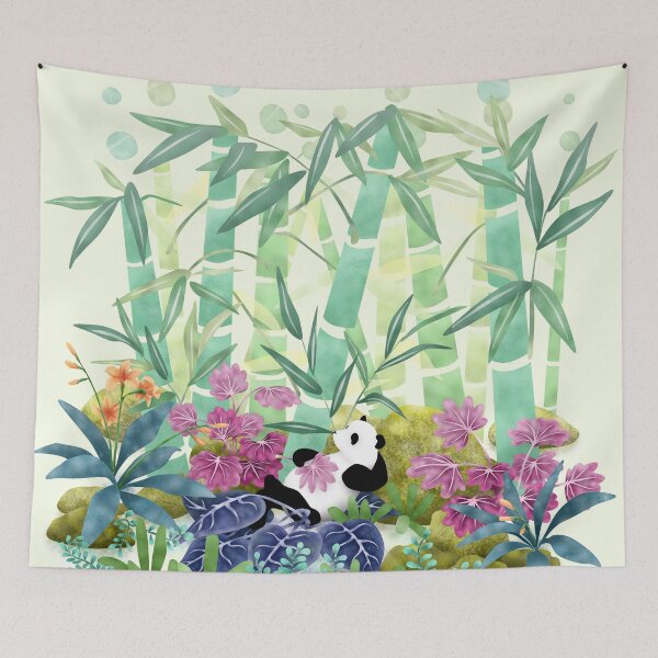 Item preview, Panda in a bamboo forest designed and sold by AliciaDiamond.