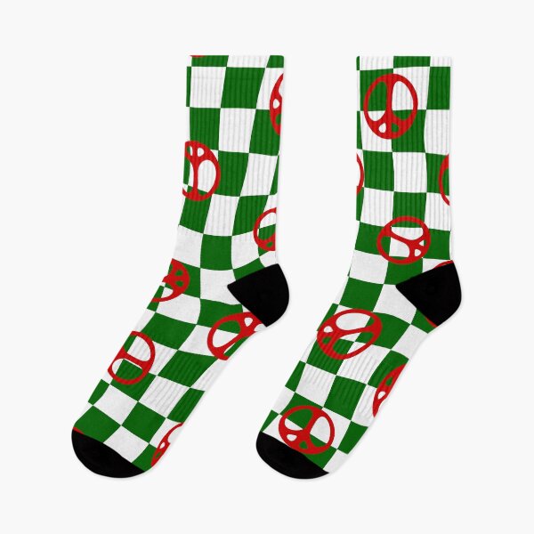 Item preview, 1960s peace sign vintage ugly christmas green designed and sold by Gossip Rag.