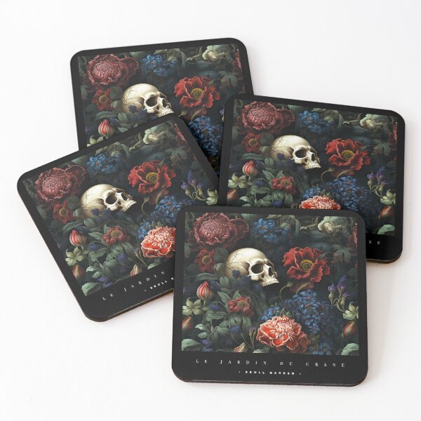 Item preview, Skull And Flowers • Romantic Goth Skull Garden designed and sold by Rike Mayer.