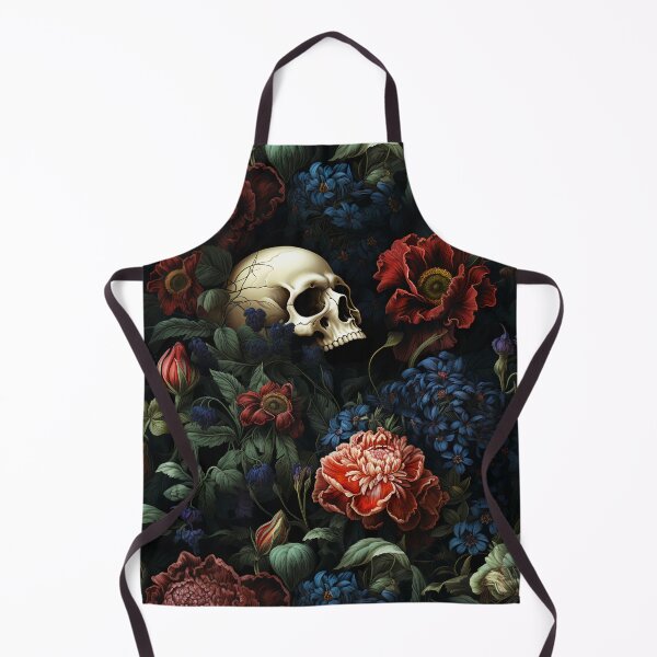 Item preview, Skull And Flowers • Romantic Goth Skull Garden designed and sold by Rike Mayer.