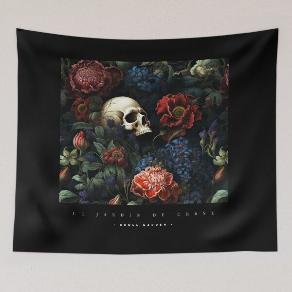 Item preview, Skull And Flowers • Romantic Goth Skull Garden designed and sold by Rike Mayer.