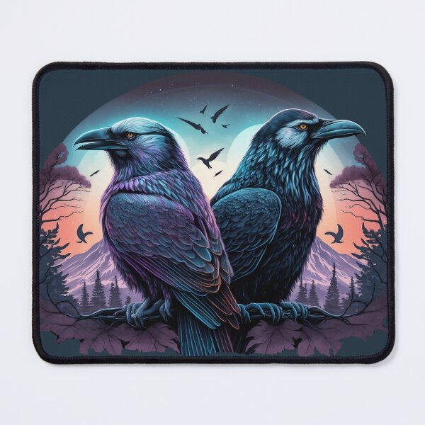 Item preview, Huginn and Muninn Norse Odin Ravens designed and sold by soulfulprintss8.